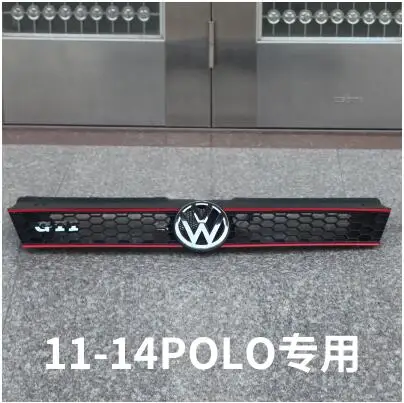 Для Защитные чехлы для сидений, сшитые специально для Volkswagen Polo спереди решетки гоночных автомобилей подходит для мужские Поло 2009 2010 2011 2013 решетка черный Высокое качество бампер капот Гриль Решетки - Цвет: Черный