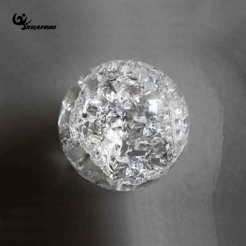 a 50x50mm 4 см 5 см стеклянный круглый фонтан пузырь хрустальный шар стеклянный ледяной растрескивающийся шар для домашнего декора - Цвет: a 50x50mm