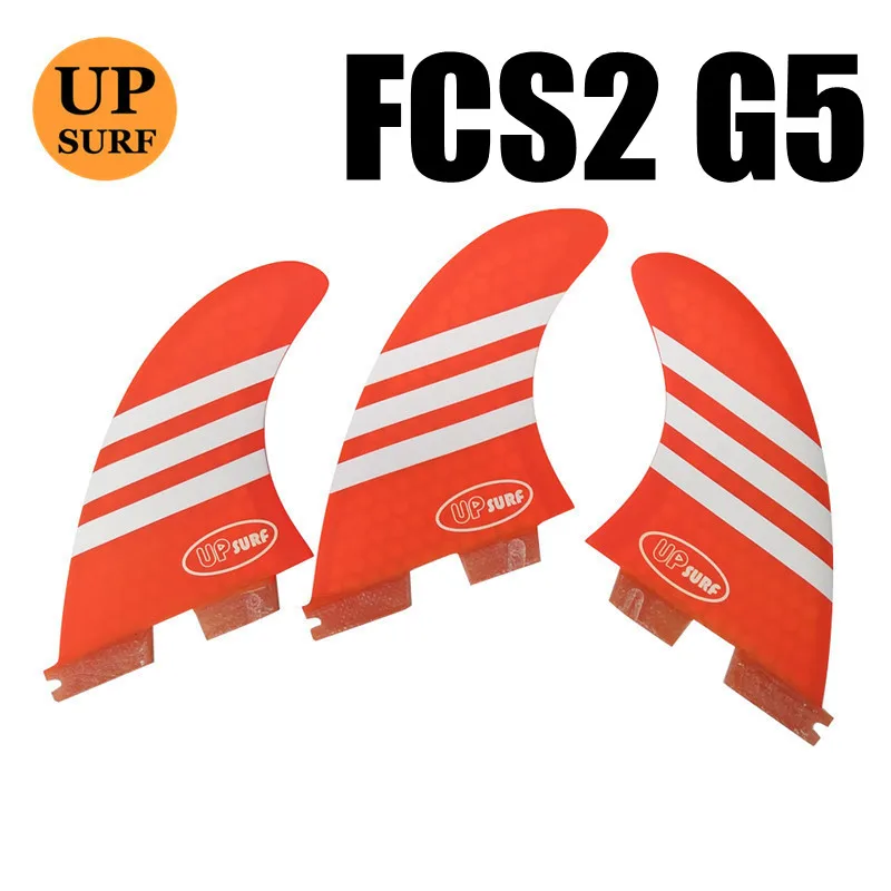 G5 orange Доски для серфинга плавники fcs 2 G3/G5/G7 доски для серфинга FCSII сотовый плавник Стекловолокна Плавники(доска для серфинга) набор из трех плавников - Цвет: G5 orange