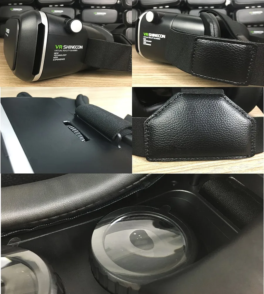 Лидер продаж! shinecon vr google vr с наушниками vr Виртуальная реальность 3d очки для 4,5-6,0 дюйма смартфон
