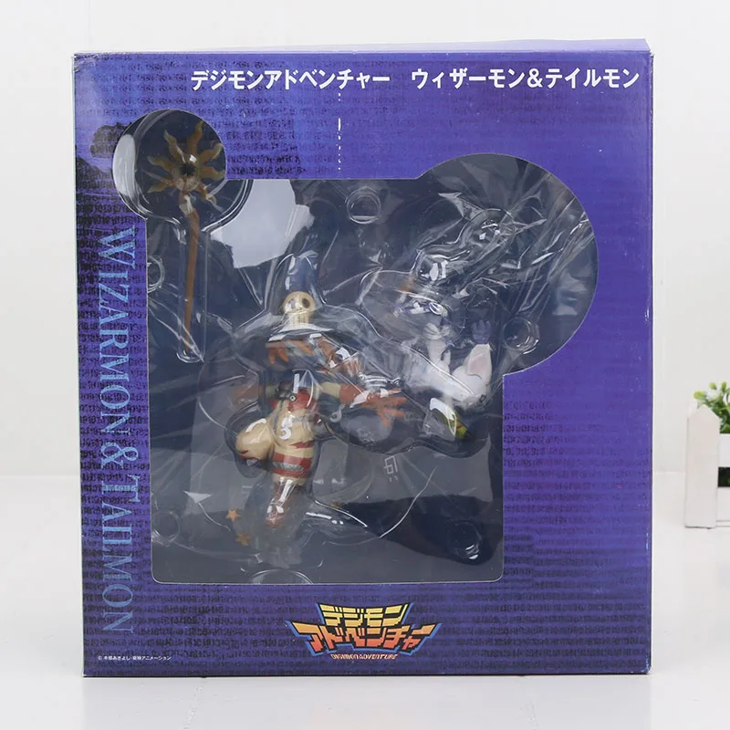 Wizarmon with box Digimon Adventure Digital Gabumon& Yamato фигурка Angemon wizzarmon аниме мультяшная игрушка ПВХ фигурка Модель Кукла подарок 13-22 см - Цвет: Wizarmon with box