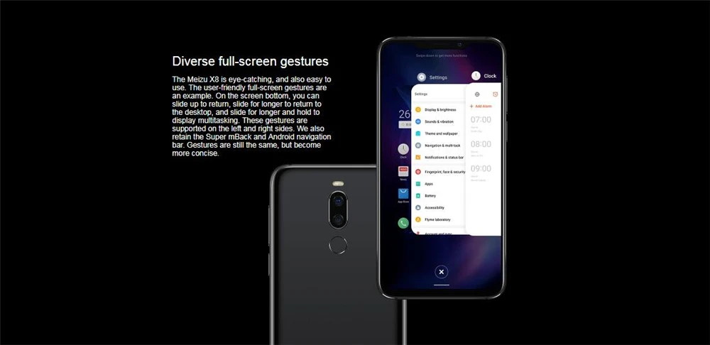 Meizu X8 Global Vesion, 4 ГБ, 64 ГБ, 4G, LTE, Смартфон Snapdragon 710, четыре ядра, 6,15 дюймов, МП и МП, двойная задняя камера, gps телефон