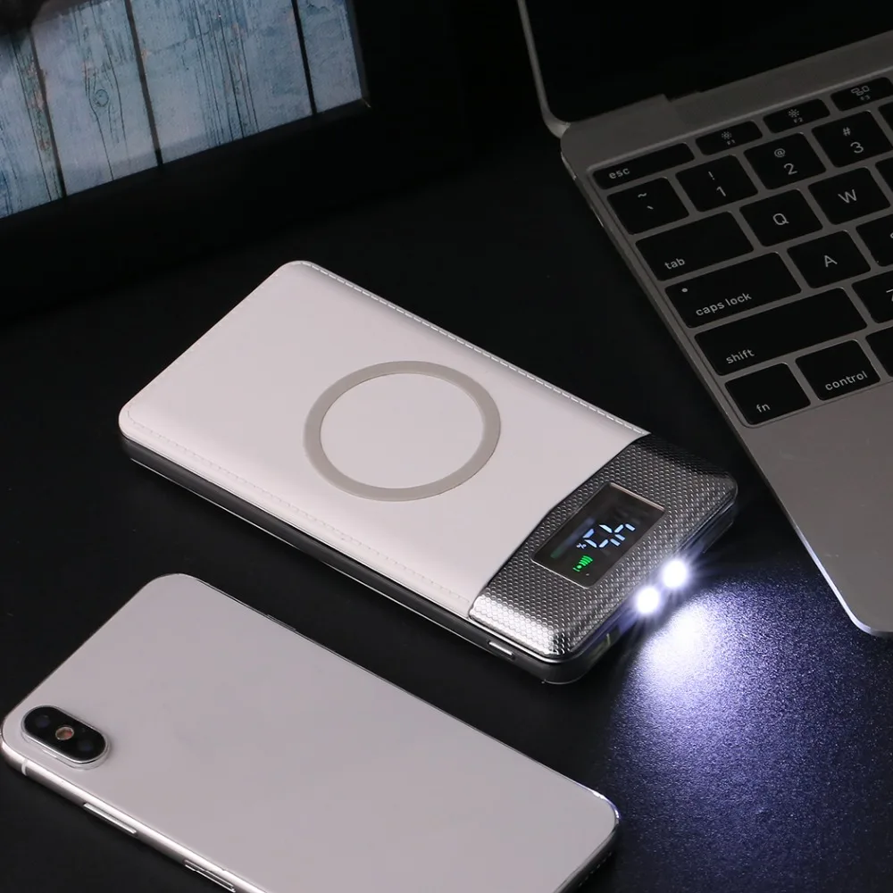 Wiress power Bank 30000 мАч портативный внешний аккумулятор Внешняя Батарея цифровой