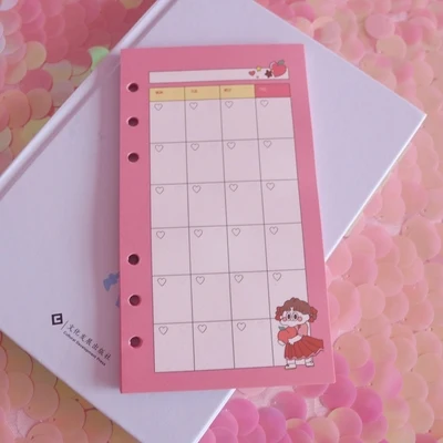 A Корейский ins A6 Kawaii 6 отверстий планировщик наполнитель бумага s для Filofax офиса школы спираль тетрадь наполнитель бумага Биндер внутренние страницы - Цвет: A