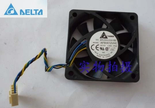 Для delta 60 мм 6013 60*60*13 DC12V 4 вентилятор линии AFB0612VHC охлаждающий вентилятор|60mm fan|delta
