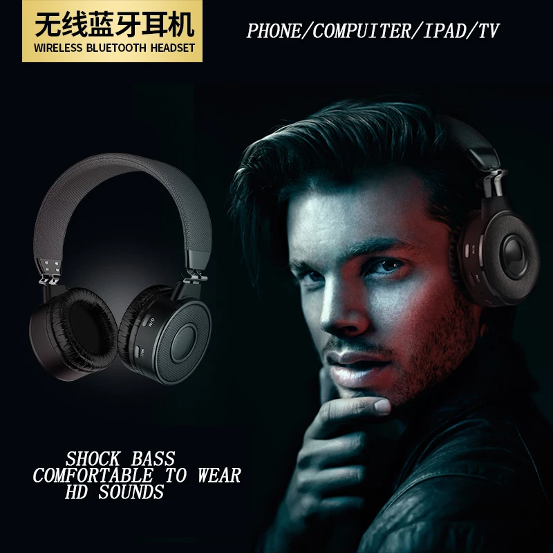 Huanyun Bluetooth наушников Беспроводной стерео Bass Music Спорт гарнитура с микрофоном слот