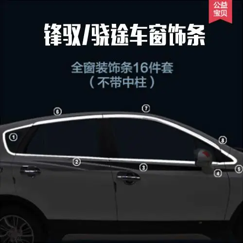 Высококачественная нержавеющая сталь полоски окна автомобиля отделка украшения аксессуары для стайлинга автомобилей для Suzuki SX4 S-Cross S Крест - Цвет: 2