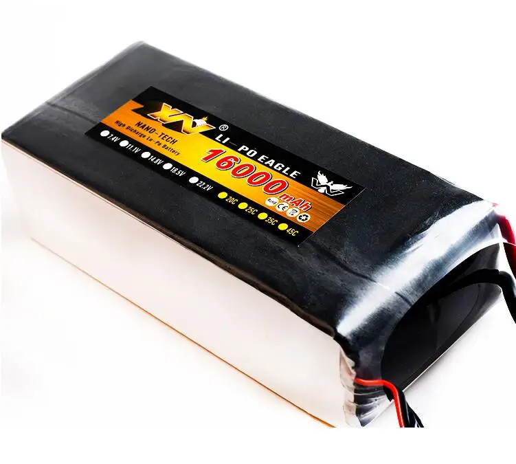 1 шт. RC Lipo батарея 22,2 v 16000mah 15c 6S1P Li-Po батарея AS150 Разъем для RC защиты растений БПЛА Rc Мультикоптер FPV RC Дрон