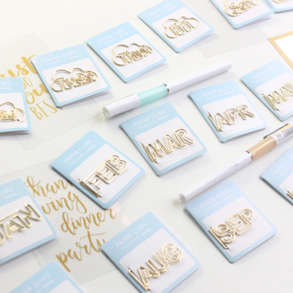 2019 Ретро офис Золотой креативный месяц пресс папье с января по 12 декабря набор 42*20