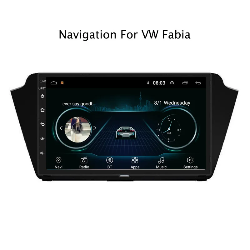 10," 2.5D ips Android 8,1 автомобильный DVD gps плеер для Skoda Fabia- автомобильный Радио стерео головное устройство с навигацией