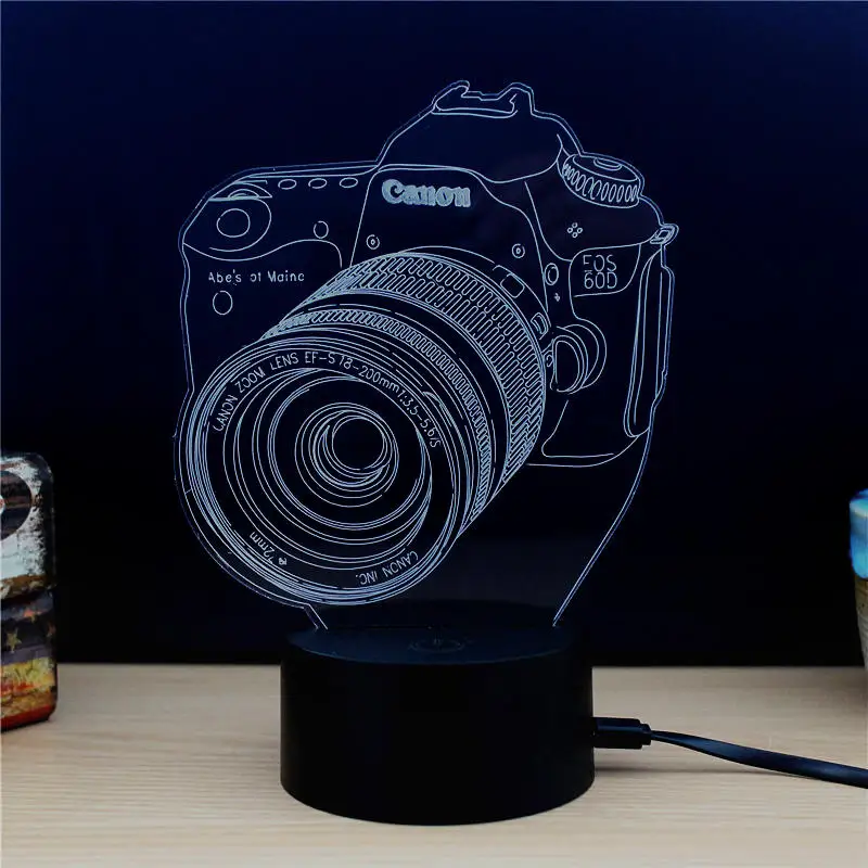 Камера 3D светодиодная световая вывеска акриловые светодиодные вывески домашний
