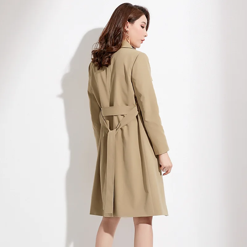 Фирменная Новинка Классический Длинный плащ пальто для Для женщин 2018 Осенняя