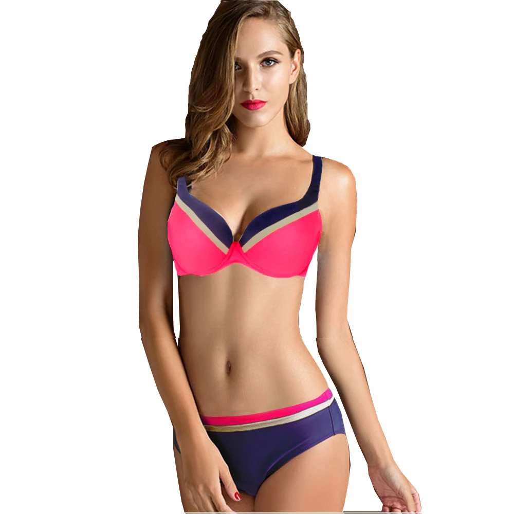 Комплект бикини с пуш-ап из двух предметов Mujer Biquini Maillot De Bain Femme купальный костюм