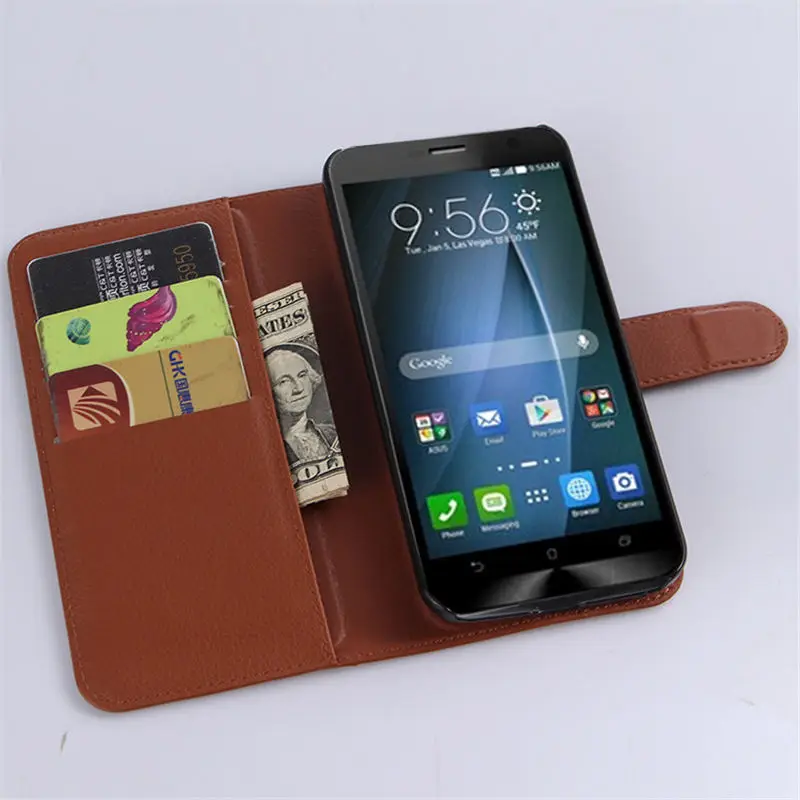 Чехол для Asus Zenfone 2 ZE500CL 5 0 дюйма Роскошный кошелек искусственная кожа флип-чехол