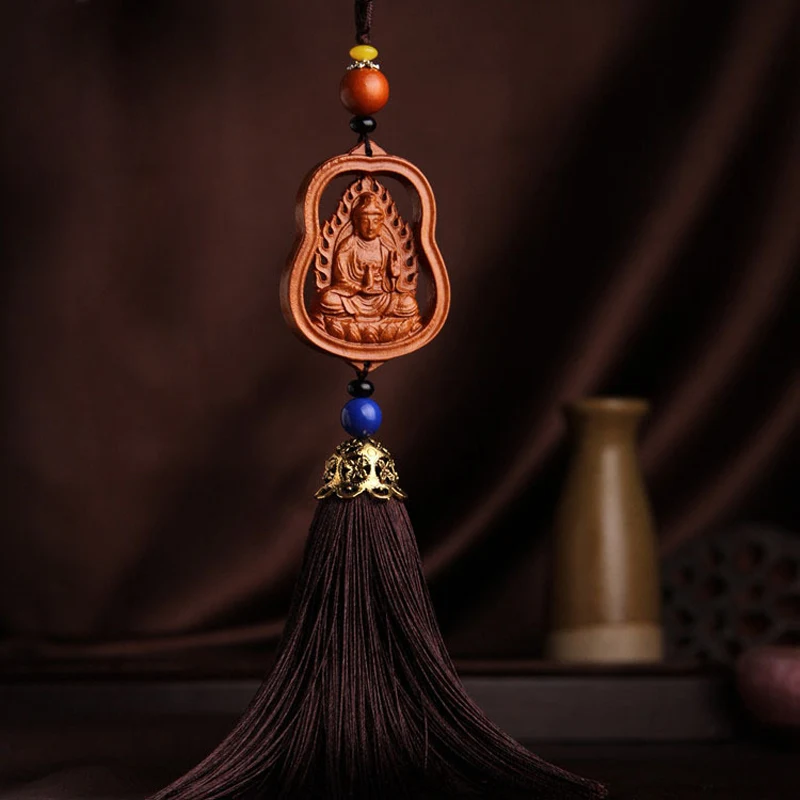 Городской магазин сокровище Автомобильный ключ безопасности Fu зеленый персик