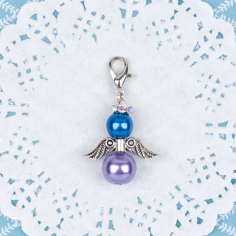 DoreenBeads Крыло ангела-хранителя клипсы старинные амулетные браслеты серебряные