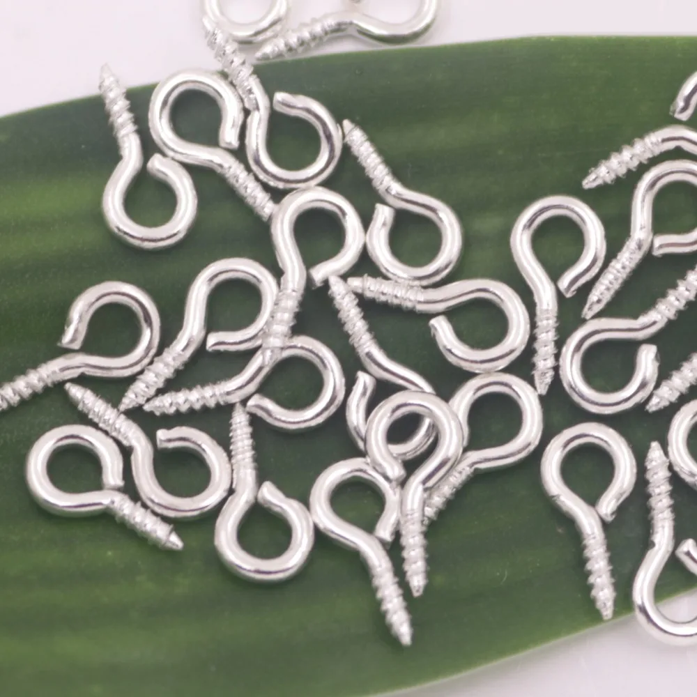 300 шт Маленькие 5 мм X 10 посеребренные болты для глаз ногтей ювелирных изделий