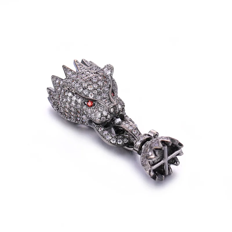 Хит, голова животного, Bijoux, циркон, пантера, плавающие амулеты для браслетов и ожерелья, большие микро медные застежки, ювелирные изделия Berloque