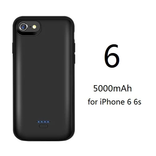 LINGCHEN чехол для аккумулятора iPhone 6000 мАч для iPhone 8 7 6 6S Plus внешний аккумулятор чехол 5000 мАч Зарядное устройство задняя крышка - Цвет: for iPhone 6 6s case