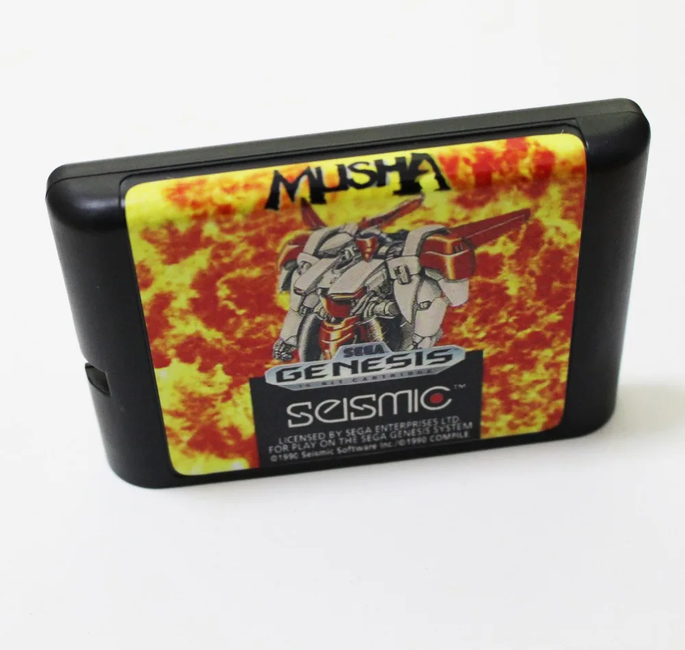 Муша игры Картридж для 16 бит sega Megadrive Genesis игровой плеер|musha game|sega game cartridgesmegadrive
