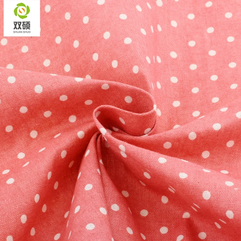 Качественная льняная ткань в горошек для занавесок диванов сумок скатертей