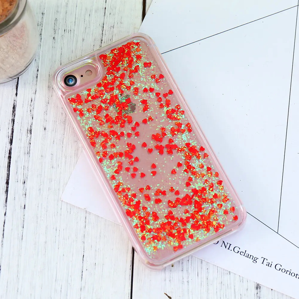 KISSCASE Bling Течет Glittery Блестки Жесткий PC Обложка Чехол Для Iphone 6 S 7 Плюс Роскошный