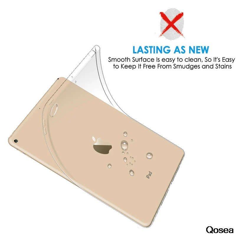 Qosea NEW For Apple i Pad Pro 9.7&quotCase Anti-Knock Silicone Soft TPU luxury 12.9&quotTransparent Protective Cover Coque |