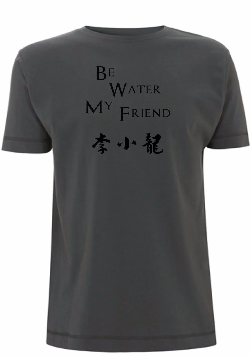Мужская футболка с принтом Брюса Ли Be Water My Friend коллекция Лето 2019|Мужские