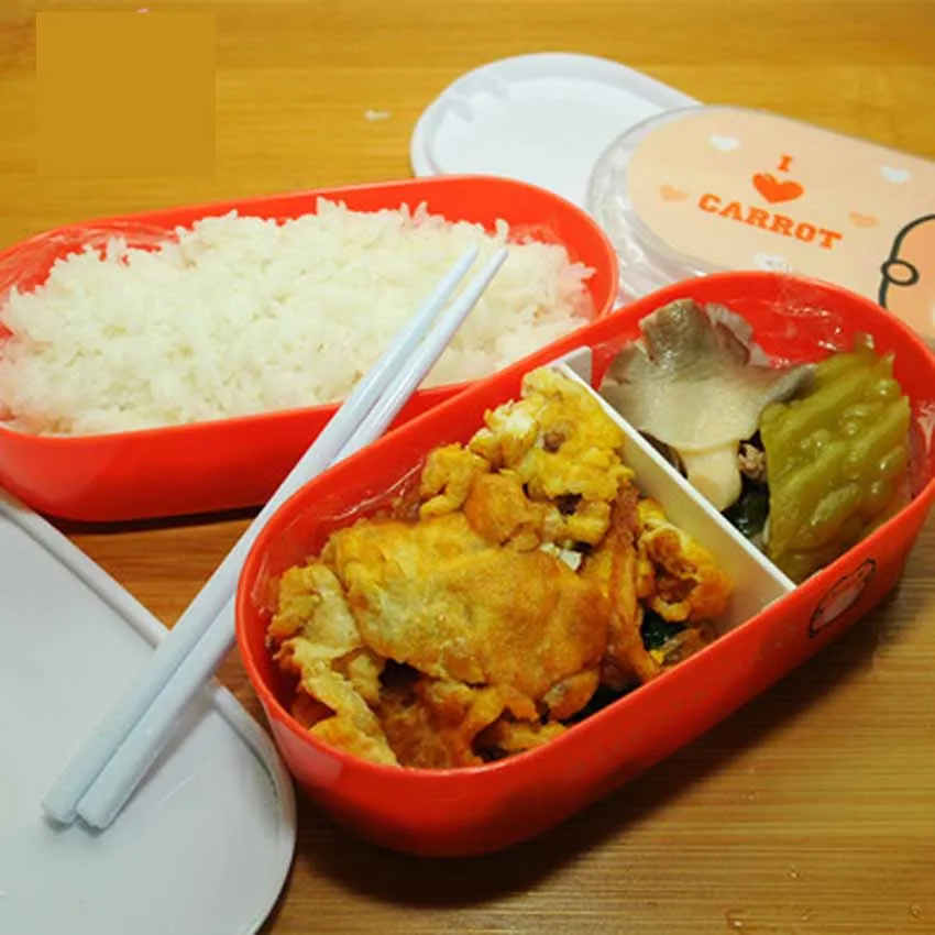 Высококачественный пластиковый Ланчбокс Bento 1 шт. 4 цвета набор столовых приборов