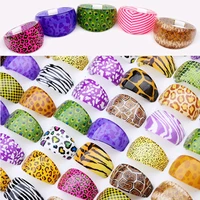 wholesale 10pcs resin animals skin styles costume rings for women girls bulk lots mix colorful vintage jewelry cheap drop ship