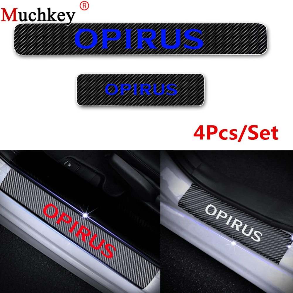 

Car Door Sill Protector Door Step Protector For Kia OPIRUS Door Threshold Plate Carbon Fiber Vinyl Sticker Car Styling 4Pcs