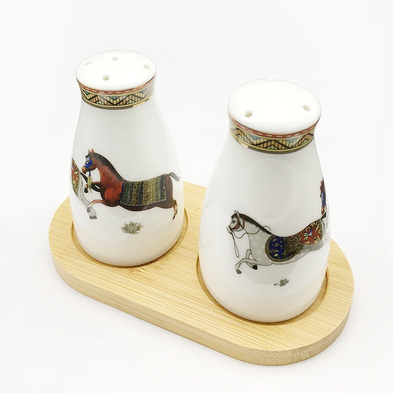 Фарфоровые шейкеры для соли и перца god Horse desi bone china, бутылка для соли, бутылка для перца из костяного фарфора, соль для перца
