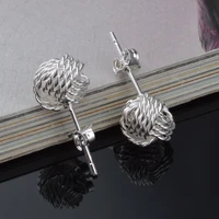 korean version of good quality hollow twisted wire ball pierced earrings for female earrings new product launch distribution