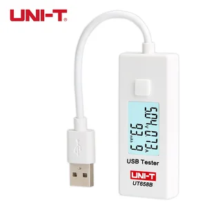 UNI T UT658B USB-тестер для зарядки телефона, компьютера, напряжение, ток, энергия, монитор, ЖК-дисплей, подсветка