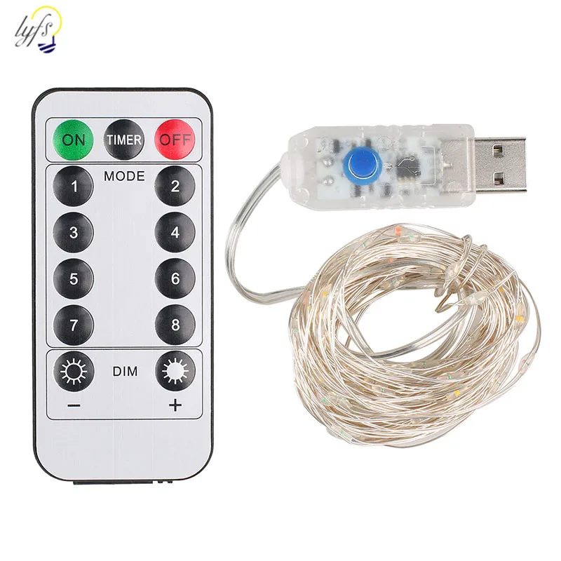 Lyfs 5/10/20 м светодиодный Сказочный светильник s шнура USB Мощность Рождество Свадебная вечеринка украшения Водонепроницаемый Звездная световая струна