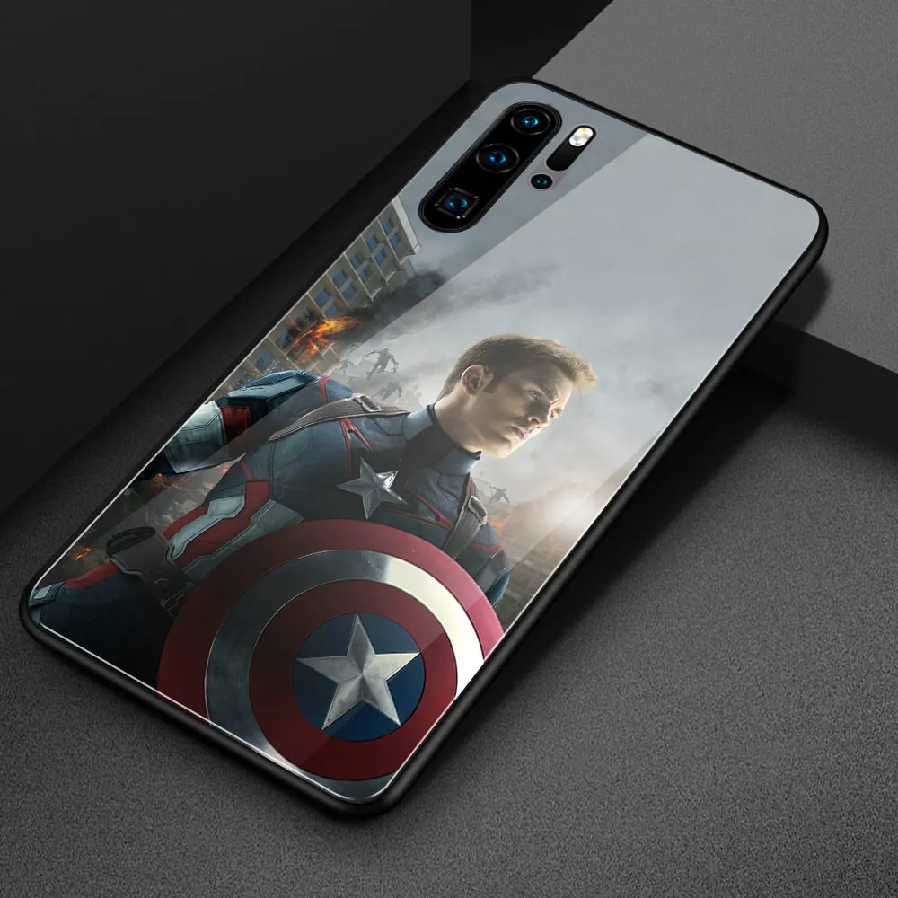 Для Huawei mate 10 pro Чехол стекло nova 3 чехол Капитан Америка для 9 20 20x lite RS Nova 3i 3e 4 4e Y9 2019 |