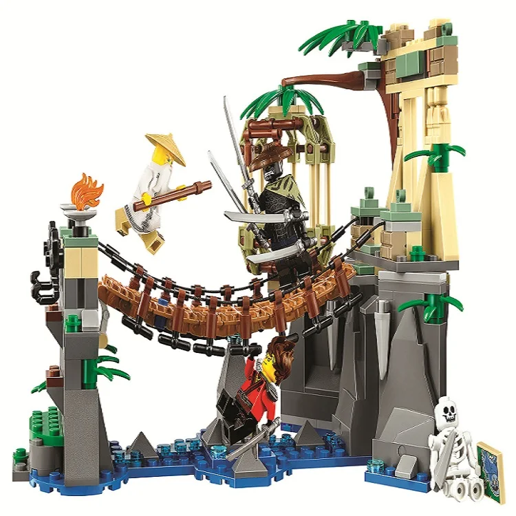 334pcs New Ninja Master Falls Jungle Tree Bridge 10715 Model Building Blocks Children Assemble Toys Bricks | Игрушки и хобби