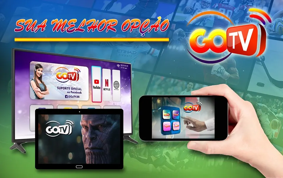 2 года бесплатный сервис, IP tv BOX GO tv Android OS 7.1.2 LIVE tv+ VOD 4 K+ воспроизведение ТВ коробка Бразилия sohth Америка IP tv BOX