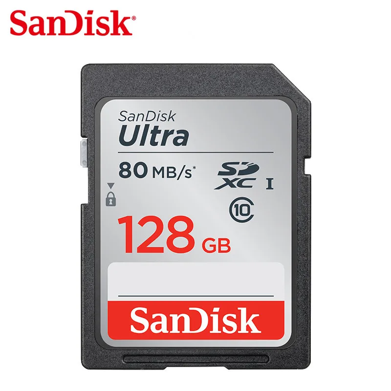 Двойной Флеш-накопитель SanDisk 64 Гб ультра SD карты 128 ГБ SDHC/SDXC карты UHS-I 32GB флэш-карта памяти 16GB Class10 Камера SD для Full HD Запись 80 МБ/с