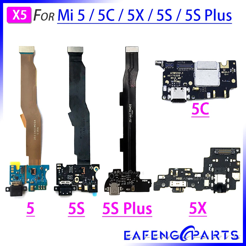 

PCB Board Ribbon Flex for Xiaomi Mi 5S Plus 5C 5X 5 USB Charger Port Flex Cable Charging Dock Connector Repair Parts