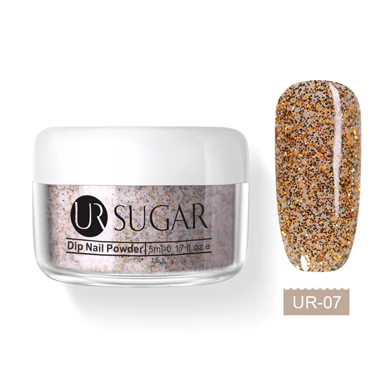 7 UR SURGER погружение ногтей Порошковая голографическая пыль дизайн ногтей украшения без лампы вылечивается 10 г все для маникюра ногтей Блеск - Цвет: 7