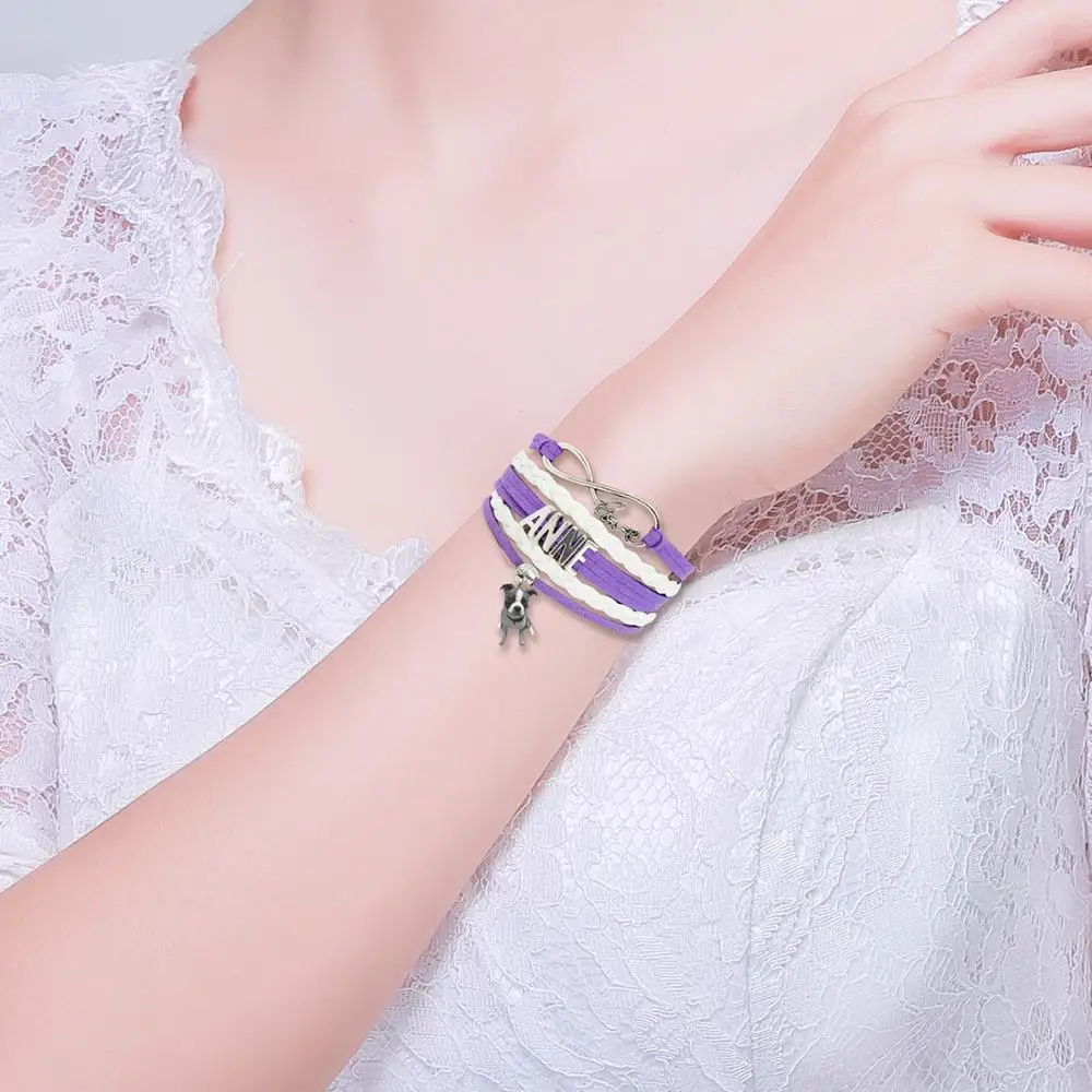 Personalized Pet and Name Weaving Charm Bracelet Customized your own style for Dropshipping CJZBLXSL01293 | Украшения и