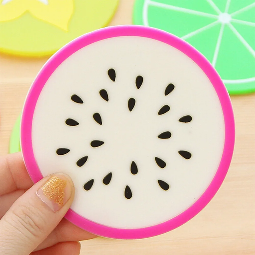 7 шт./лот милые силиконовые коврики с фруктами новинка домашняя столовая кухонная