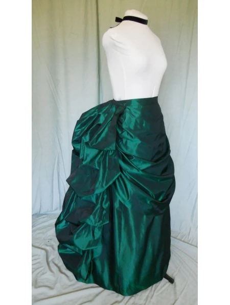 Зеленая тафта викторианская суетная юбка|victorian bustle skirt|bustle skirtskirt skirt |