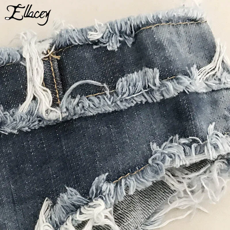 Ellacey/Новинка Лидер продаж летние женские ультратонкие джинсовые шорты Feminino