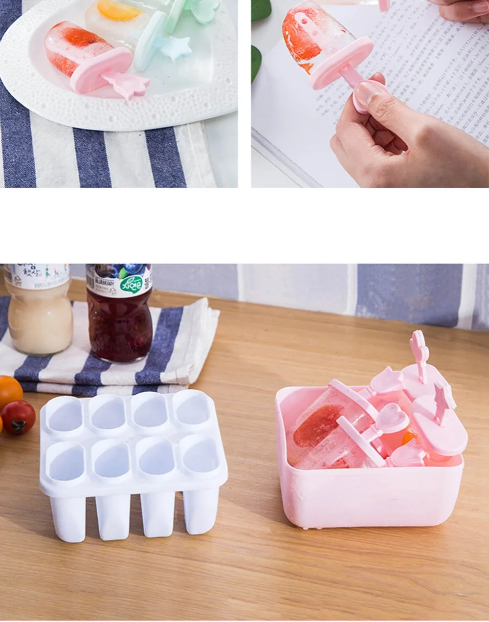 Meijuner мороженое сэндвич-Производитель DIY креативная форма для Фруктового мороженого на палочке летняя форма для льда милый мультфильм PP экологическая форма Kitche