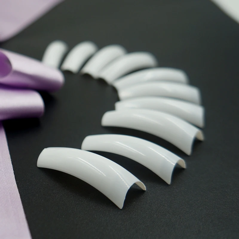 500 шт Длинные накладные ногти с дизайном искусство ABS Искусственные белые