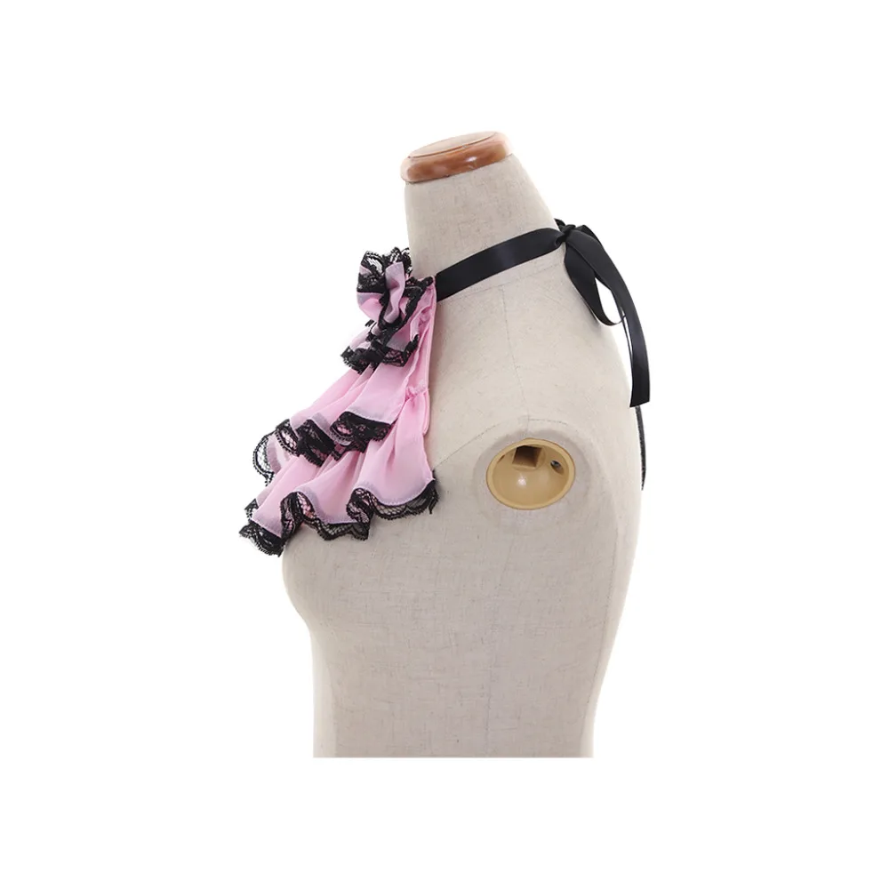 Викторианский розовый кружевной жабот шейный платок эдвардянь стимпанк