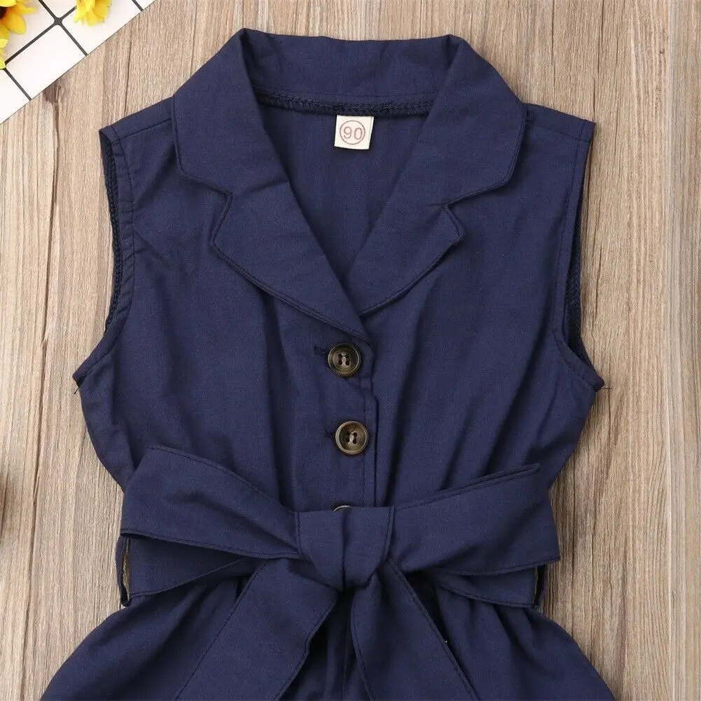 Женский комбинезон без рукавов с поясом и пуговицами | Мать ребенок