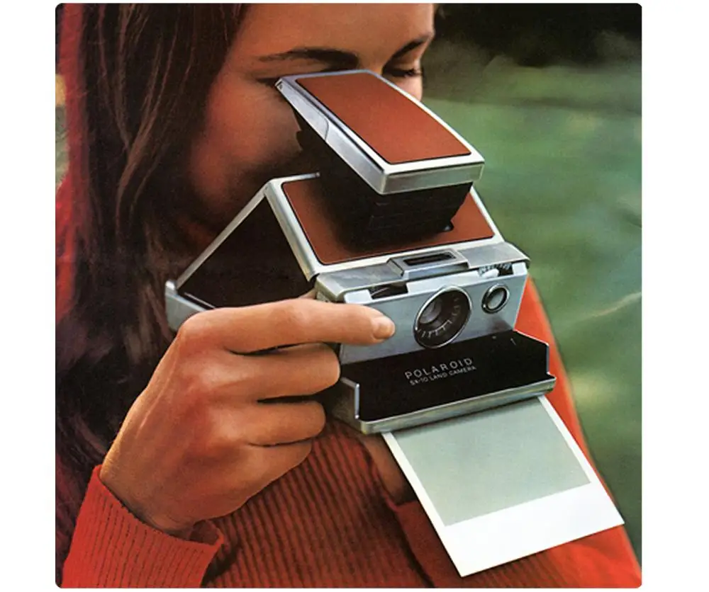 Штатив отверстие Polaroid SX-70 черного цвета из искусственной кожи Замена кожного